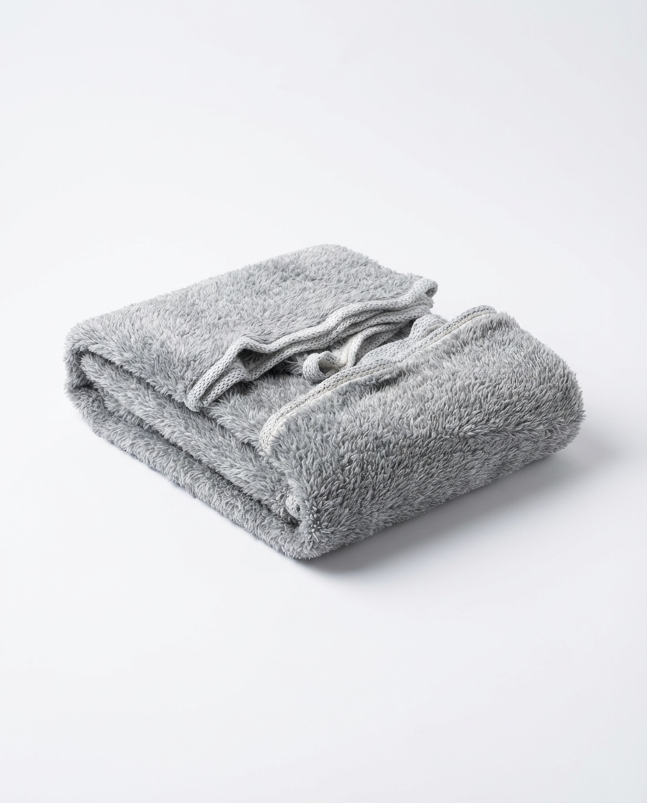 Blanki Faux Fur Blanket — Grey