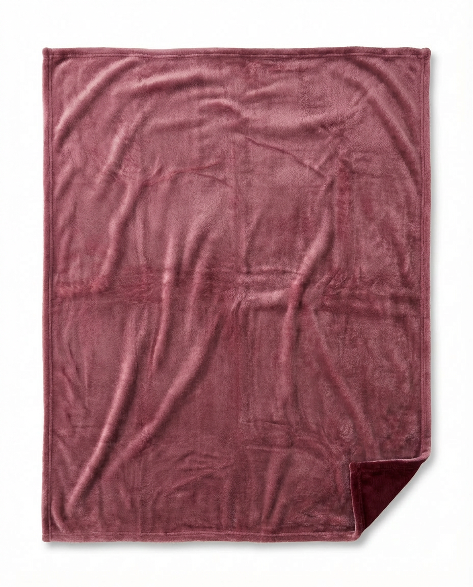 Blanki Plush Blanket — Burgundy