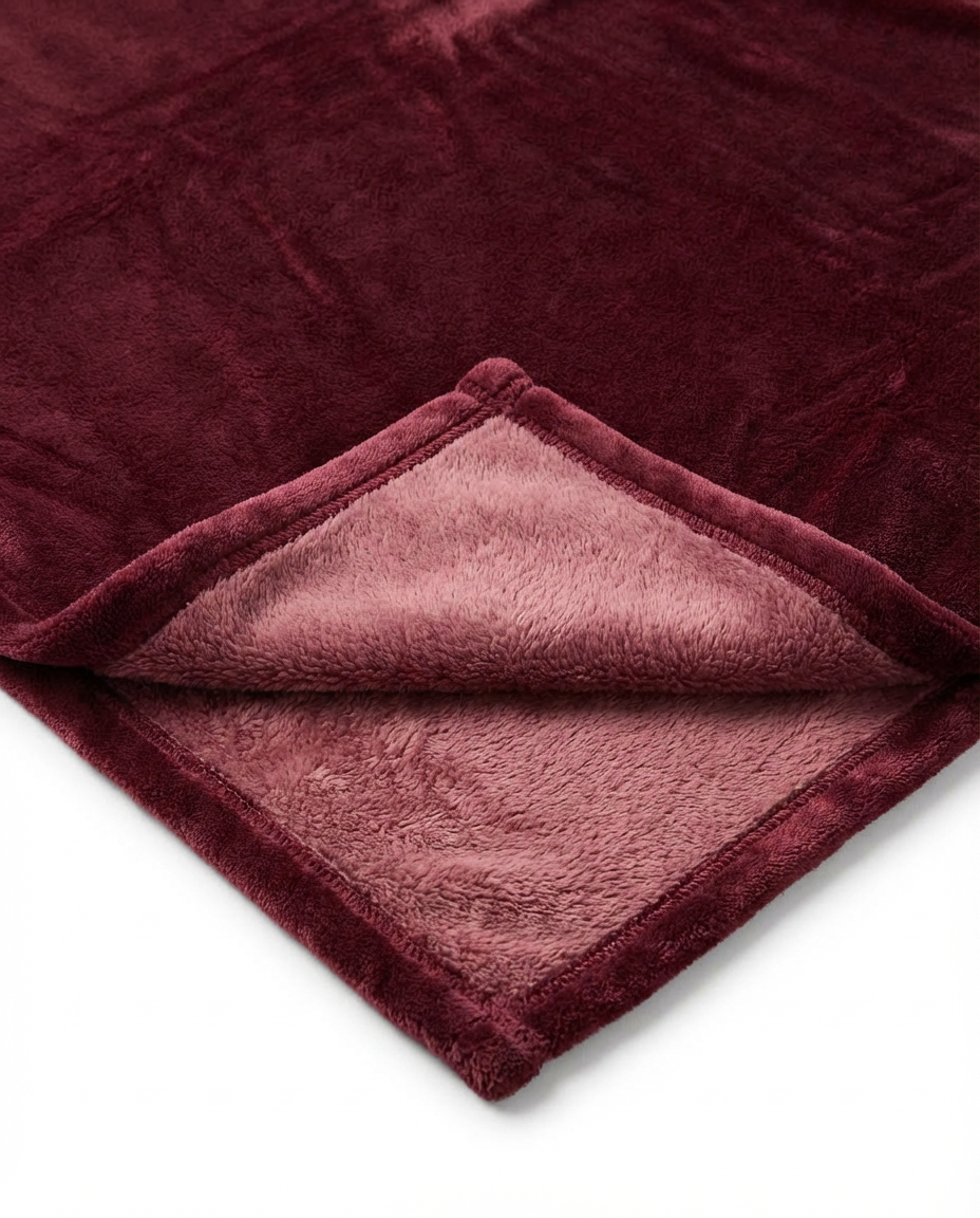 Blanki Plush Blanket — Burgundy