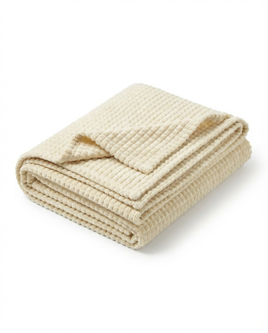 Blanki Waffle Blanket — Cream