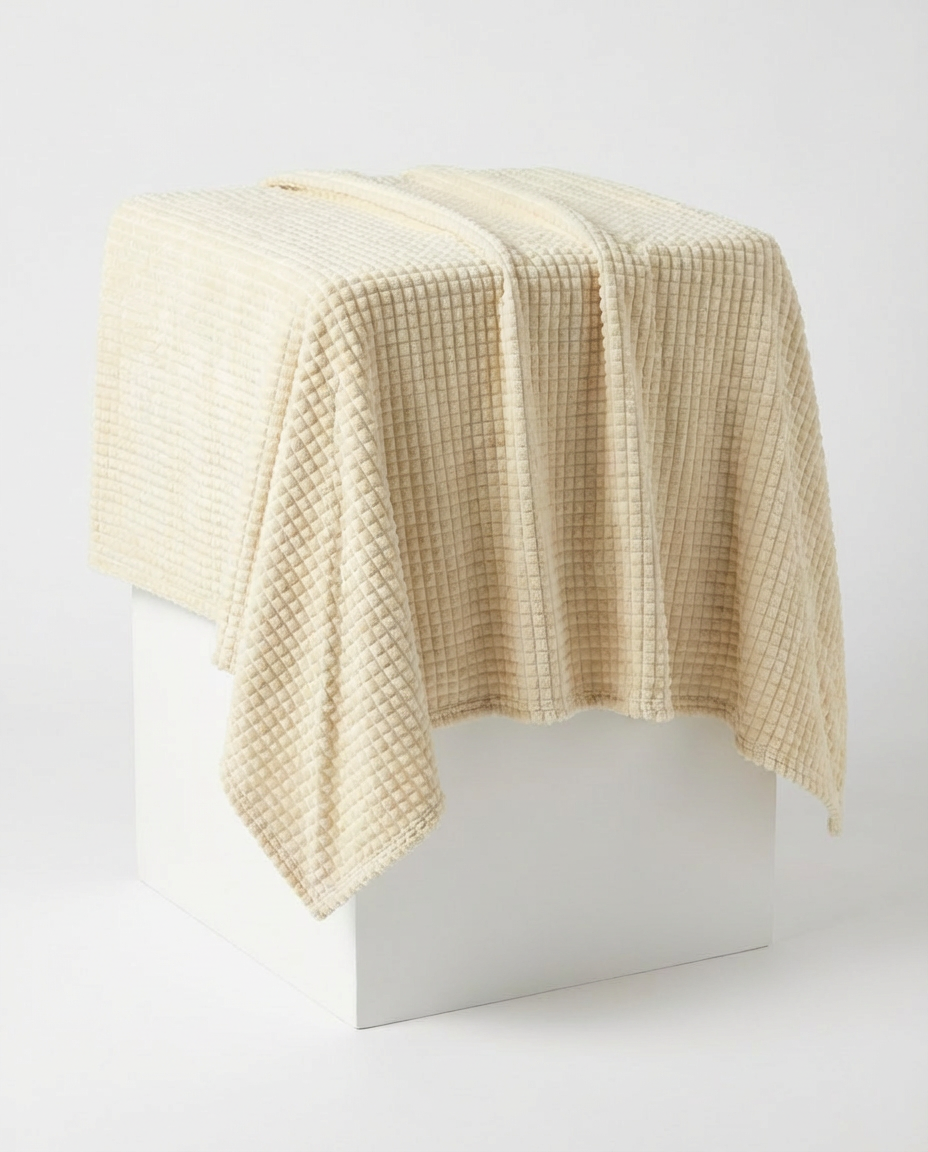 Blanki Waffle Blanket — Cream