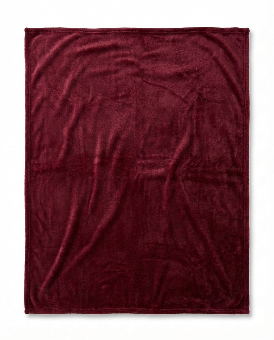 Blanki Plush Blanket — Burgundy